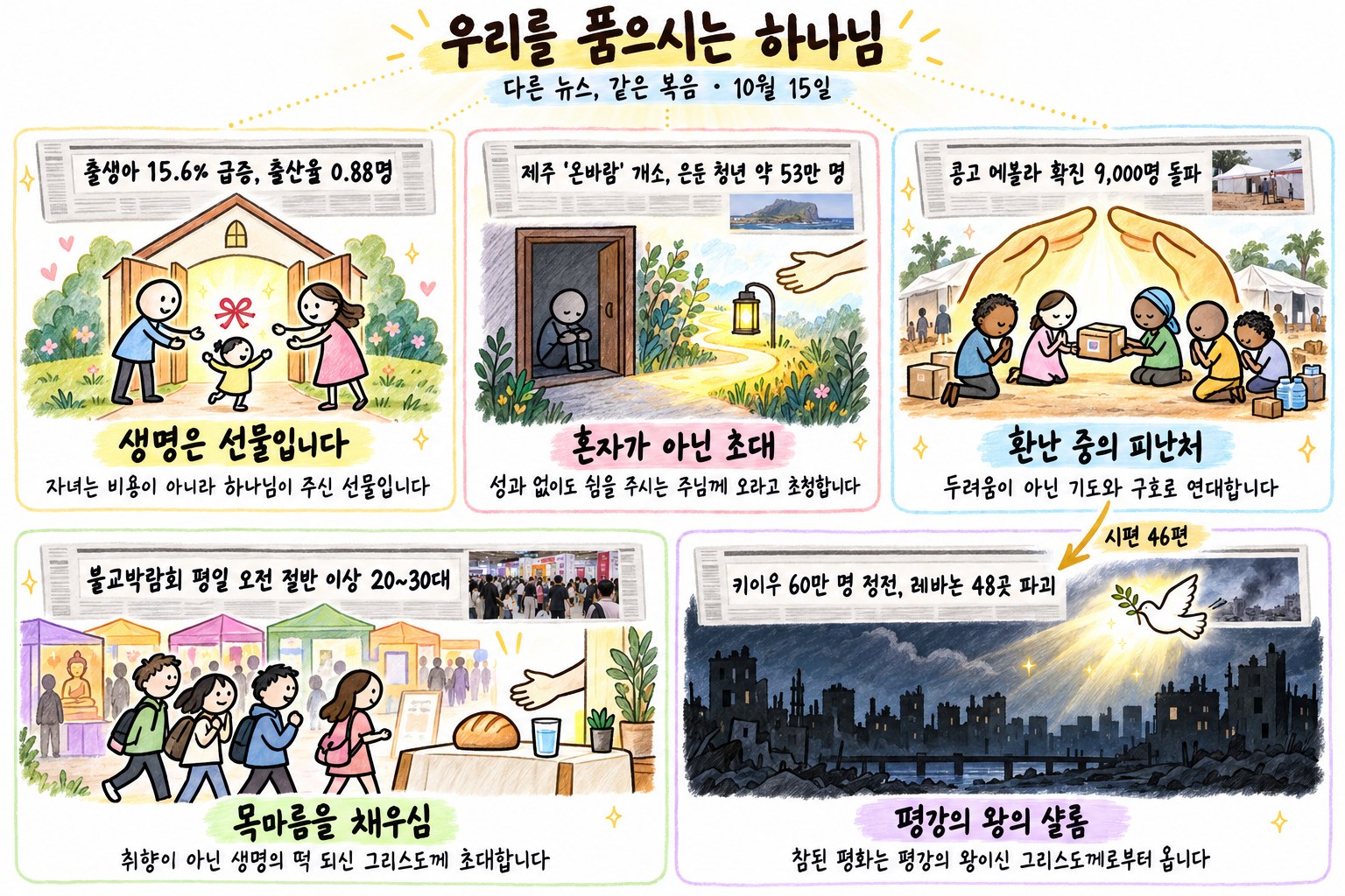 2026년 10월 15일 목요일 목회 인사이트 손그림 인포그래픽